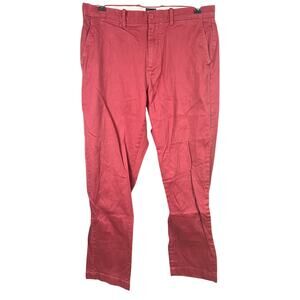 J. Crew Stretch Red Dress Pants 34 x 32 Cotton Chino